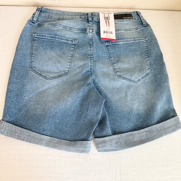 New DKNY Jeans Bermuda Shorts Women's Size 8 Blue Soft Stretch Fabric Coastal - Picture 12 of 15